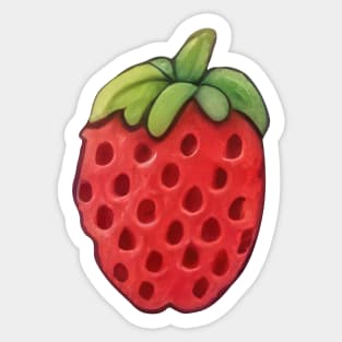 Watercolor Strawberry Sticker